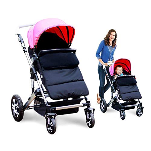 Kidsidol Baby Sleeping Bag Universal Bunting Bag Stroller Footmuff Cover 3-In-1 Baby Stroller Blanket Waterproof Windproof Stroller Annex Mat Keep Warm And Detachable (Black) #TOP15