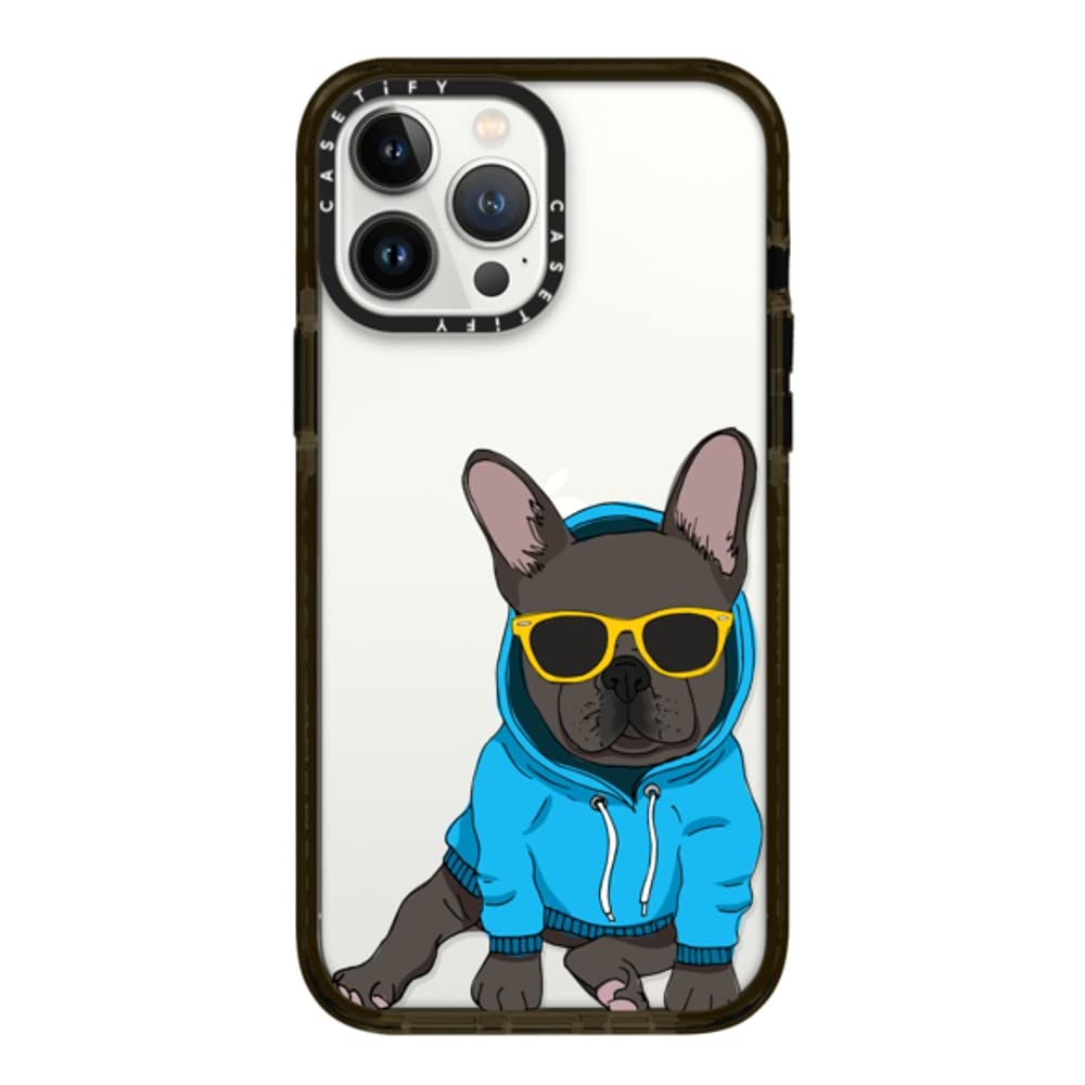 CASETiFY インパクトケース iPhone 13 Pro Max - Hipster Frenchie Black - クリア ブラック