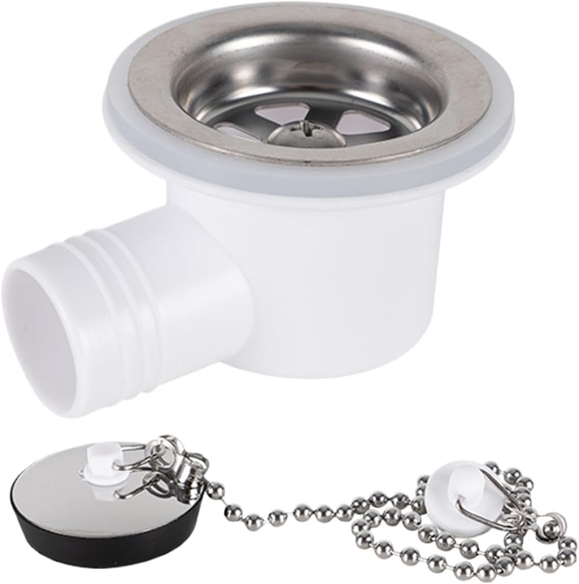 Plug Hole Angle Fitting, RV Sink Waste Drain, Waste Plug Sink Basin Drain Filter, For Motorhome Boat Campervan