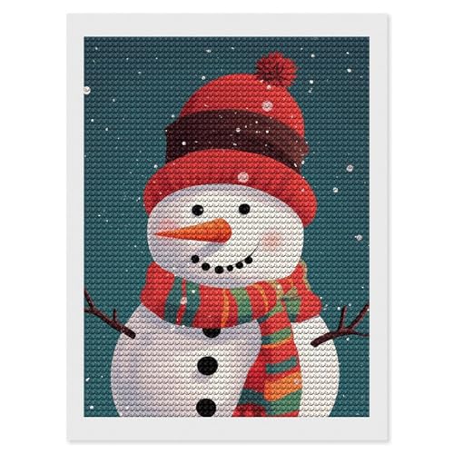 Peinture diamant ronde complète de Noël, décoration murale premium