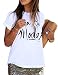 Haola Womens Fashion Loose Street Funny Printed Tees Casual T Shirts Summer Tops S White