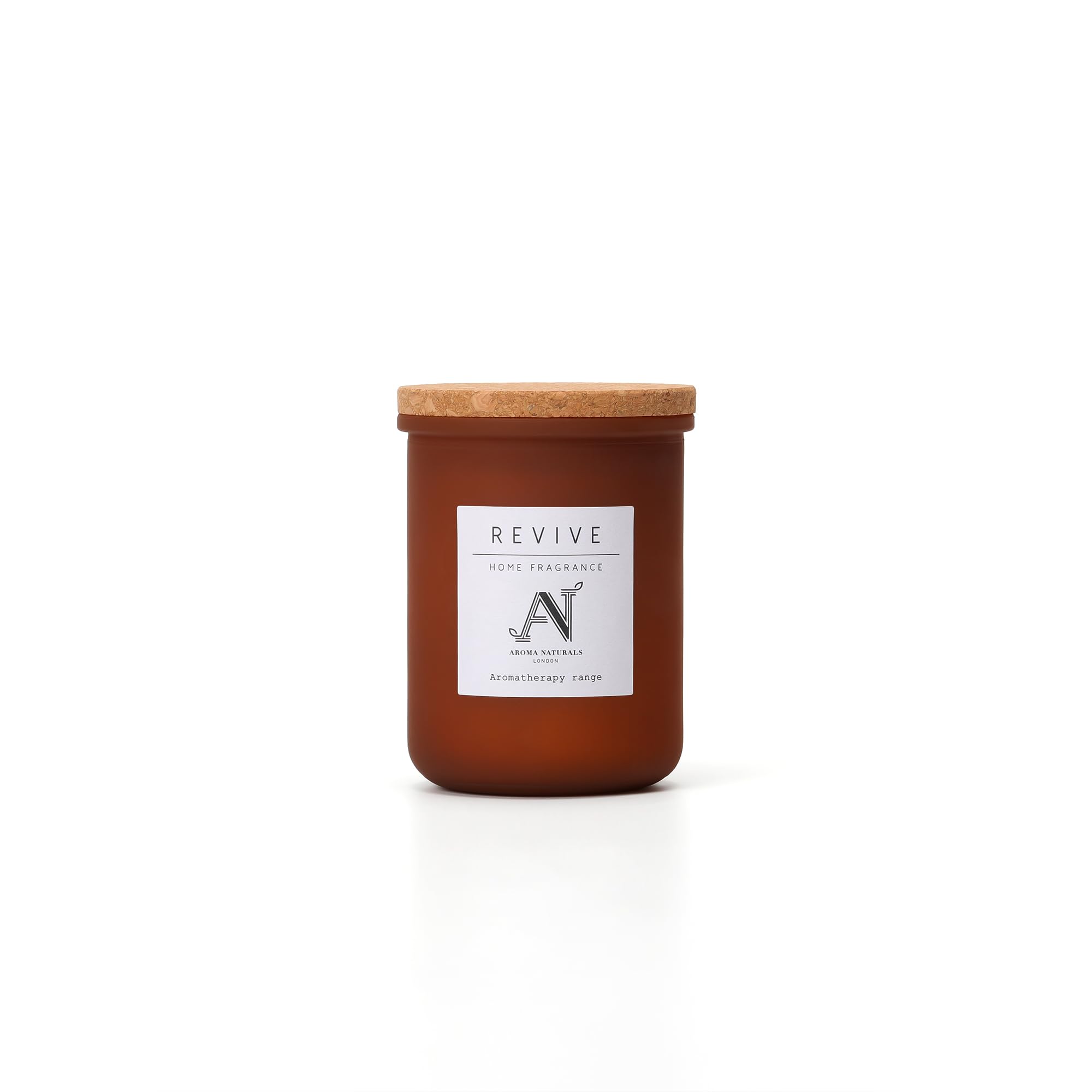 Aroma Naturals CitronellaLimeEucalyptus Scented Candle -Amber Glass With Cork Lid from B&Q