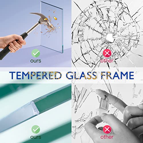 Xuanluo 8X10 Inch Picture Frames Farmhouse Rustic Wood Grain Color Photo Frame With Tempered Glass Wall Mount And Tabletop Display Family Friends Wedding Gift 3 Pack #TOP3