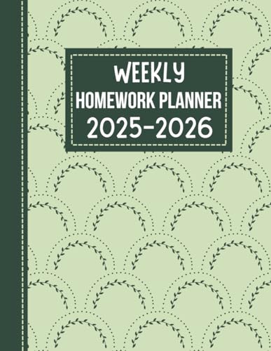 Weekly Homework Planner 2025-2026: Simple Homework Organizer for Middle School