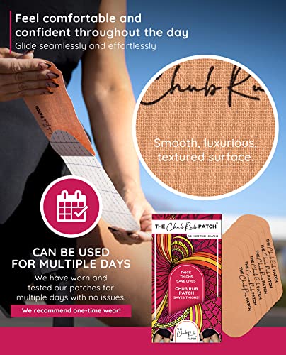 The Chub Rub Patch Anti Chafing Friction Tape Patches For Thighs - 3 Pair, (Ivory). Anti Chafe Body Tape. Thigh Rubbing Prevention For Women For Inner Thighs. Chafe Protection Skin Tape #TOP4