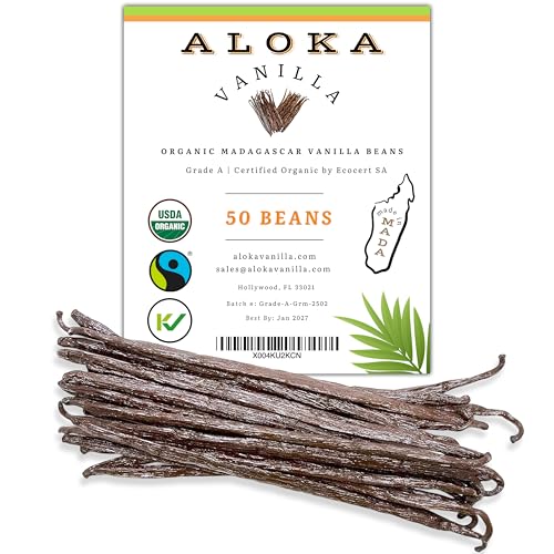 50 Organic Madagascar Vanilla Beans