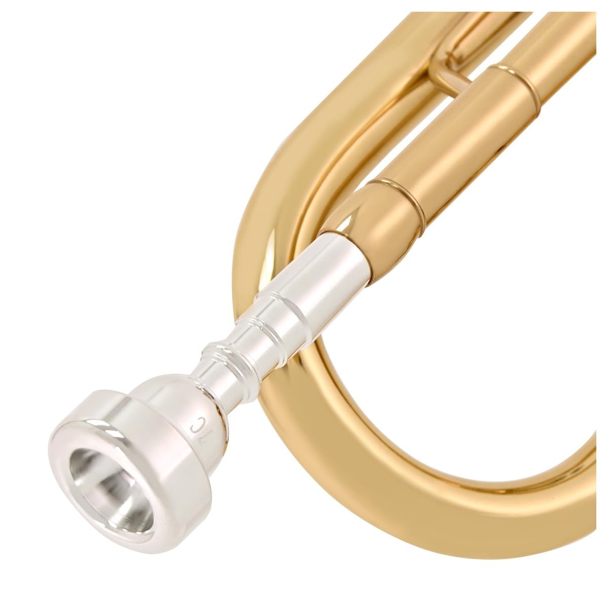 Student Trompete von Gear4music, Gold | Traditioneller Korpus aus gelbem Messing, Edelstahlventile für Langlebigkeit, vernickeltes Mundstück, Koffer inklusive