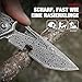 DRACHENADER Pocket Knife Damascus Made of Damascus Steel with Clip Vg10 Core Wooden Handle Gift for Knife Lovers
