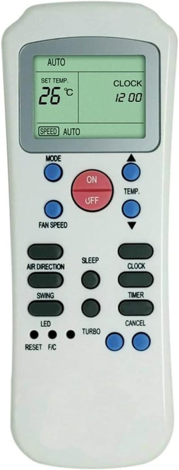 EHOP R14A/Ce Compatible Remote Control for Carrier Air Conditioner with Turbo Function R14A R14A/Ce R14/Ce,Black