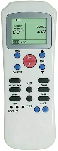 EHOP R14A/Ce Compatible Remote Control for Carrier Air Conditioner with Turbo Function R14A R14A/Ce R14/Ce,Black