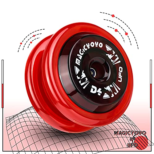 CHEE MONG 2 Responsive Yoyo for Kids and Beginners, Professional Looping Yoyo Magic YOYO D4, Loop Yoyo String Trick 2A Yoyo with PC Body + Extra 12 Yoyo Strings, 2 Yo-yo Gloves, 2 Bags