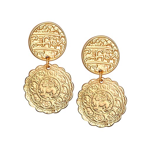 Kenneth Jay Lane Coin Drop Clip Earrings