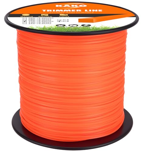 KAKO 105 Trimmer Line Weed Eater String .105 Weed Wacker String .105 Square String Trimmer Line .105 Inch-1038 Ft-5 Lb Commercial Nylon Trimmer String.105 Fits Most String Trimmers(Square)