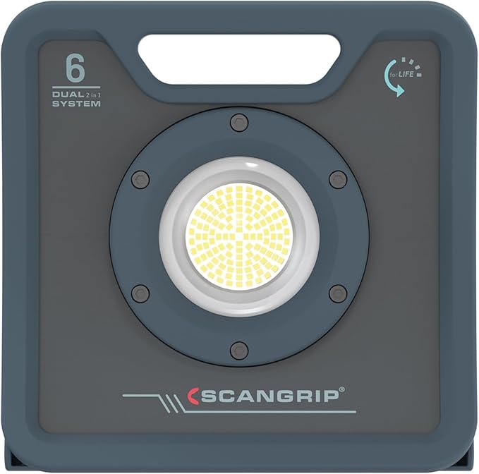Nova 6K C+R Foco LED de Trabajo Recargable | 6000 Lúmenes, Dual System con Cable y Batería, IP67 Resistente al Agua y Polvo