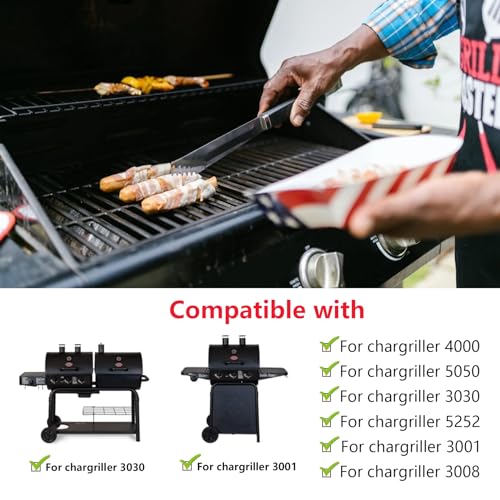 FlameDuty Cooking Grates Replacement Parts for Chargriller Gas Grill 2121,2123, 2222, 2828, 3001, 3030, 3725, 4000, 5050, 5252, 5650,9020,King Griller 3008, 5252,19 3/4" x 6 3/4" Each, 4 Pack by FlameDuty - Used condition - Image 3