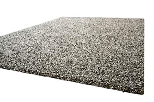 Alfombra, tacto suave, alta pila, 60 x 115 cm, color beis, Silver / Grey, 120x170 cm (4'x5'6") Cover