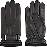 echtes Leder Calvin Klein Herren Handschuhe Rivet Lederhandschuhe, Schwarz (Ck Black), L-XL