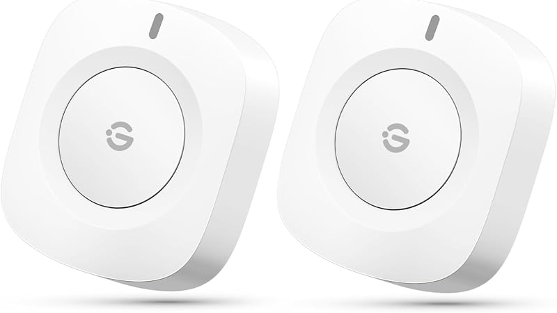 Mini sensor de botón inteligente inalámbrico, dispositivos múltiples de control de grupo | Interruptor de control versátil, rango inalámbrico Bluetooth de 180 pies, alimentado por batería, admite la mayoría de los productos inteligentes GoveeLife 2Pack