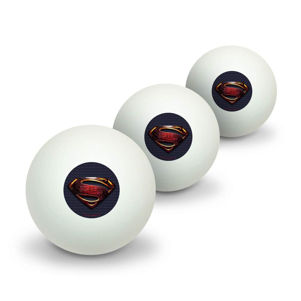 GRAPHICS & MORE Justice League Movie Superman Logo Novelty Table Tennis Ping Pong Ball 3 Pack