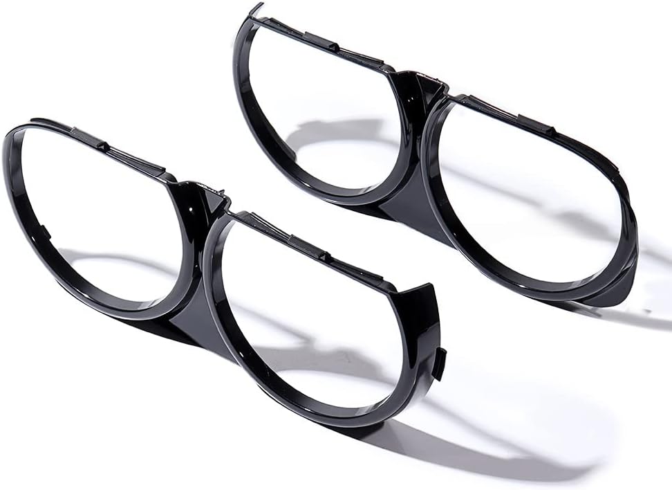 Astra Depot 2pcs Headlights Frame Replacement Front Lamp Headlight Bezel Set Compatible with 2015 2016 2017UPDodge Challenger Driver and Passenger Side