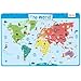 merka Educational Placemat for Kids - World Map - Big and Colorful Mat - World Atlas Map with Country Names - Non Slip, Washable and Reusable - Continents, Countries, Oceans, Our Globe and More