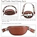 TopTTanBo Crossbody Fanny Packs for Women Fashionable Travel Belt Bag Outdoor Faux Leather Waist Bag with Adjustable Strap (brown)
