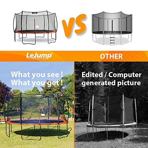 Outdoor Springless Trampolines LeJump Flora 14 FT Non-Spring ASTM Approved Recreational Big Trampoline with Enclosure Net Best Choice Outdoor Trampoline for Adults and Kids Heavy Weight Limit (14FT) - Thumbnail 6
