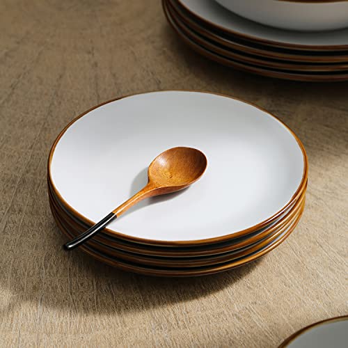 Stone Lain Brasa 32-Piece Dinnerware Set Stoneware, White #TOP3