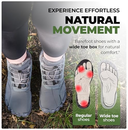 Image of Hike Footwear Caspar Pro HF - Non-slip and Healthy Comfortable Winter Barefoot Pro Shoes Provide Warmth and Support, Natural Walking Hike Boots For Women Men