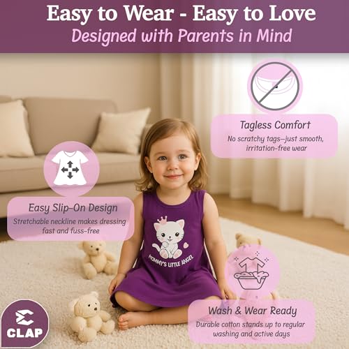 Image of CLAP Baby Girl's Midi Dress (Pack of 4)