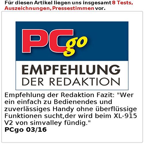 simvalley MOBILE Seniorentelefon: Komfort-Handy XL-915 V2 mit Garantruf Premium (Rentnerhandy, Handys, LED)