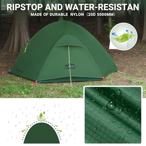 Carpa ligera para 2 personas, impermeable, ultraliviana miniatura 5