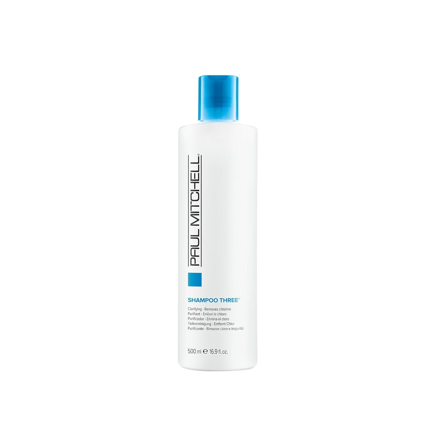 Paul Mitchell Shampoo Three, Clarifying Shampoo, Cleanses Impurities + Removes Chlorine, For All Hair Types, Great For Swimmers