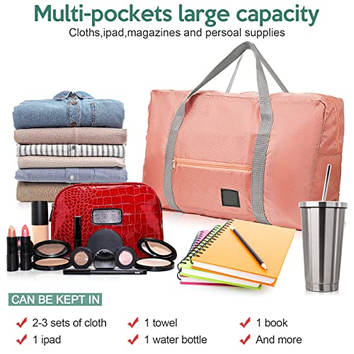Reginary 10 Pcs Travel Duffel Bags Bulk Gifts Back First Day of School Goodie Bag Foldable Airlines Personal Item Carry Women Weekender Overnight Lightweight Luggage Sport Gym Business Essentials