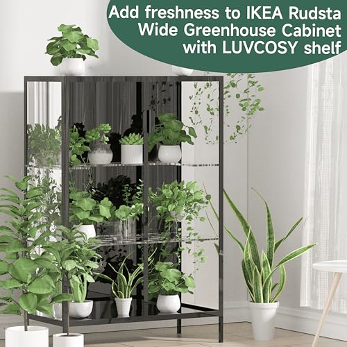 LUVCOSY Acrylic Shelf Compatible with Rudsta Wide Cabinet - 8mm Thick, Clear Acrylic Shelf Fit for Wide Rudsta Short Glass Cabinet, Greenhouse Accessories - Butterfly & Horseshoe, 2 Pack by LUVCOSY - Image 6