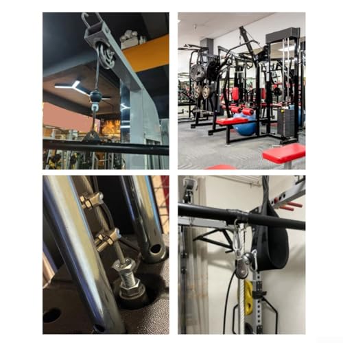 Câble de rechange pour salle de sport à domicile, 5 mm, en acier revêtu de plastique, design anti-torsion à faible friction pour machines d'entraînement de force, réglable (2 mètres) – vue 4