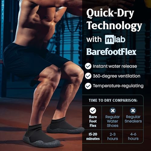 Barefoot Flex Minimalist Water Socks for Men & Women - Flexible Quick-Dry Barefoot Shoes for Yoga, Pilates, Beach, Pool, Boat - Lightweight Non-Slip Sports Footwear with Zero Drop Design2