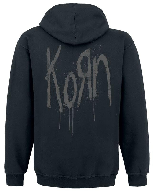 KORN Black Logo Hombre Sudadera con Capucha Negro 50% algodón, 50% poliéster Regular