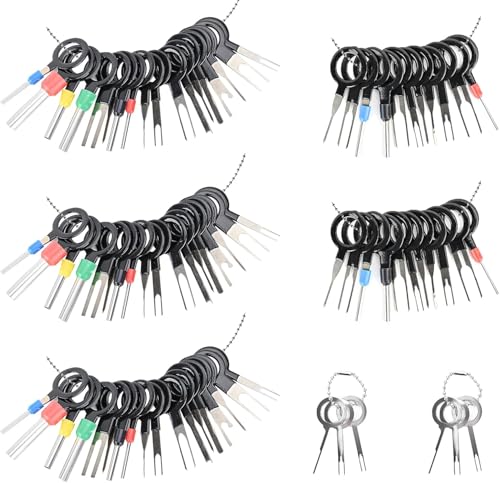 Image of Terminal Removal Tool Kit 82 Pcs Depinning Tool Electrical Connector Pin Removal Tool Kit Pin Extractor Tool Set Wire Terminal Release Tool for Automotive Car Household Devices