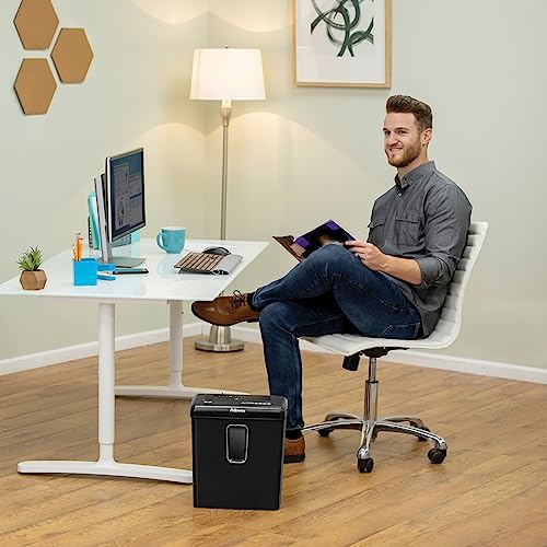 Fellowes Powershred P-30C 6-Sheet Cross-Cut(4-Gallon bin) Deskside Paper Shredder, Black image 1