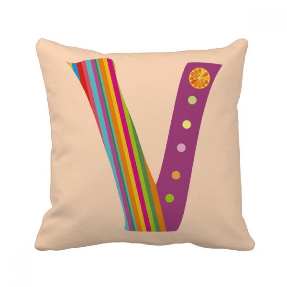 Oreiller multicolor motif alphabet U pour soulager le dos sur canape