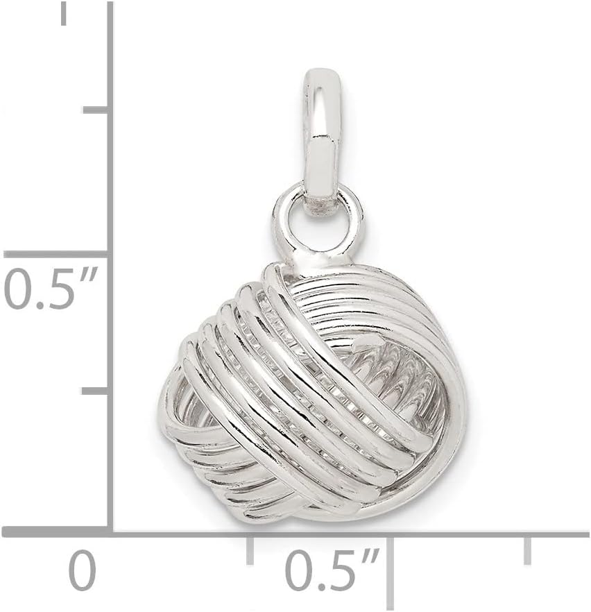 Diamond2Deal Sterling Silver Love Knot Large Pendant