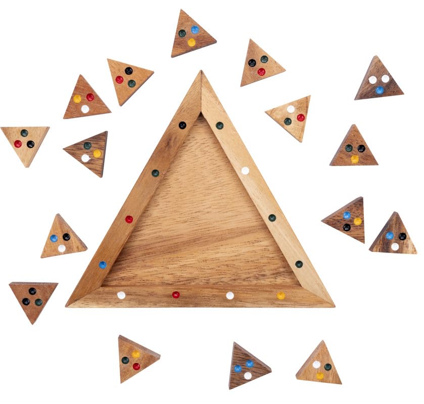 Engelhart - 350480 - Tri Match - Wooden Color Match Puzzle - 16 Wooden Pieces - Eco-Friendly Thinking Game - 1 Player - Ages 10 and Up - Image 4