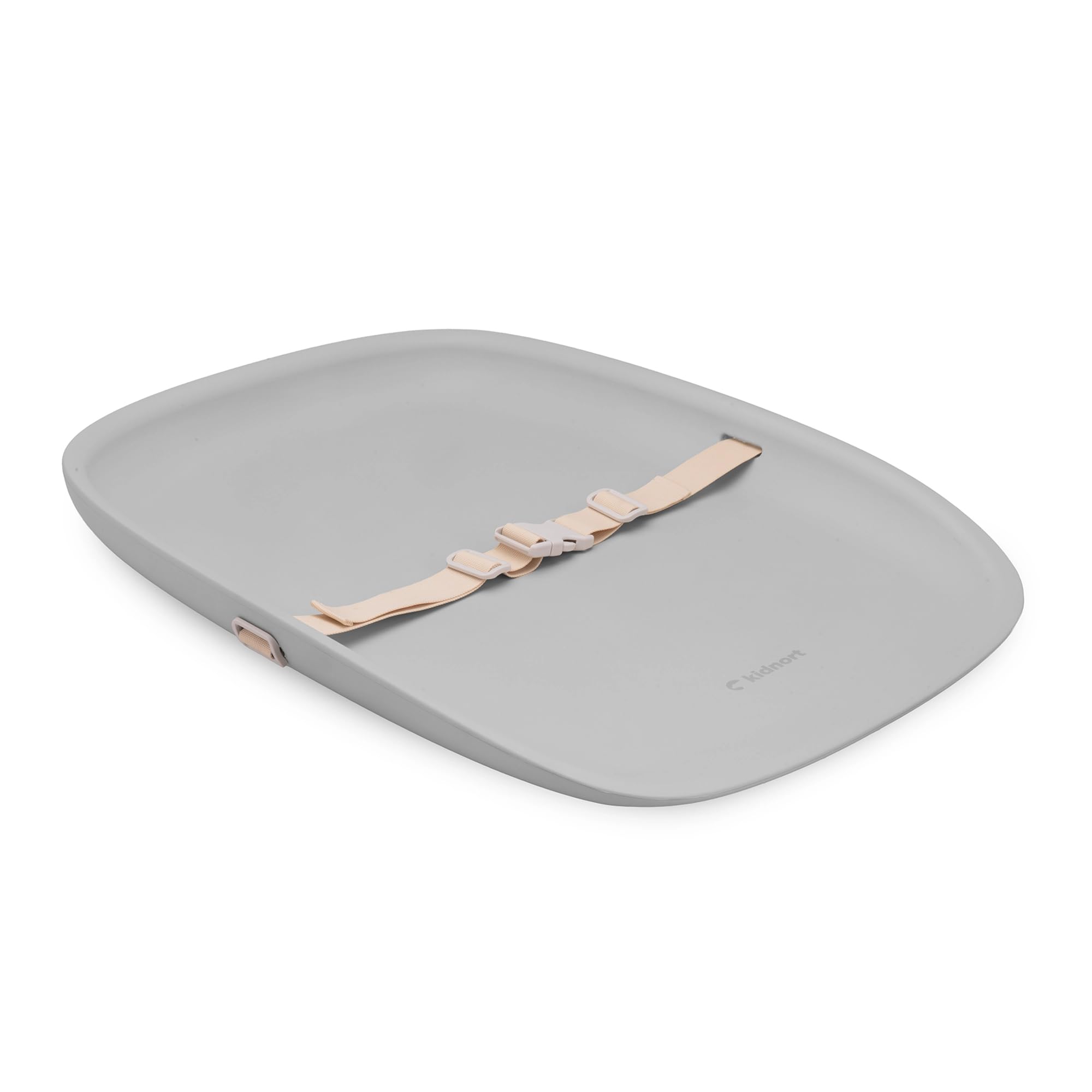 Rengjore Wickelauflage Wickelunterlage abwaschbar mit erhöhten Seiten und verstellbarem Gurt rutschfester Unterseite für Wickeltisch Wickelkommode Wickelaufsatz für Babys Frost Grey