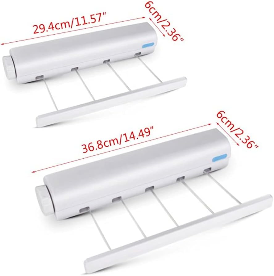 Wall Mounted 4/5 Clothes Line Retractable Laundry Hanger Indoor Outdoor Drying Rack Clothesline Rope