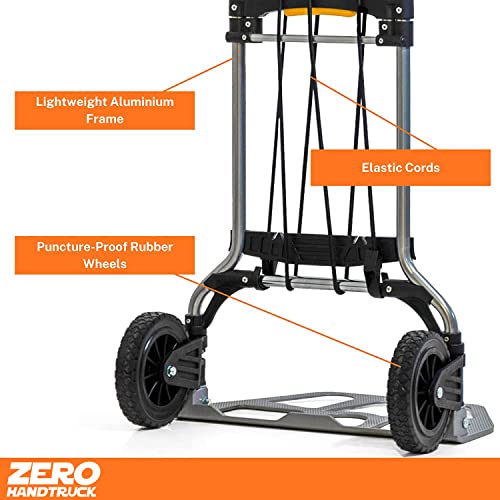 Diable pliable résistant 160kg avec chariot plateforme 150kg