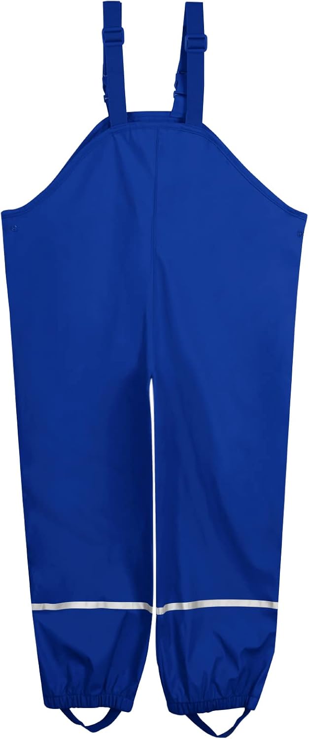 Boys Girls Waterproof Suspender Rain Pants Outdoor Rain Bib - Image 2