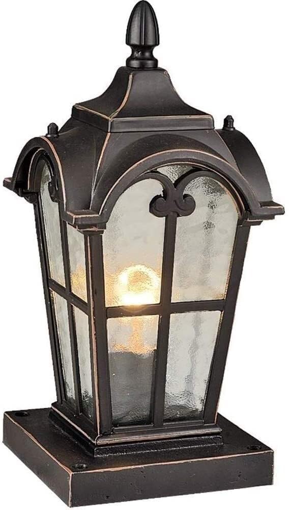 QUSYZD Ip23 Outdoor Decoration Landscape Light Vintage Waterproof Column Lamp Villa Glass Garden Lighting Lawn Patio Street Backyard Post Lights,Small