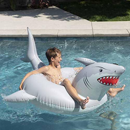 Gofloats 'Great White Bite' Shark Pool Float Party Tube - Inflatable Rafts, Adults & Kids #TOP6