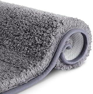 RenFox Non Slip Bath Mat Thickened Bath Rug Ultra Soft Bathroom Rugs Super Absorbent Bathroom Mat Machine Washable Comfy Microfiber Shower Mat 50 x 80 (Dark Grey)